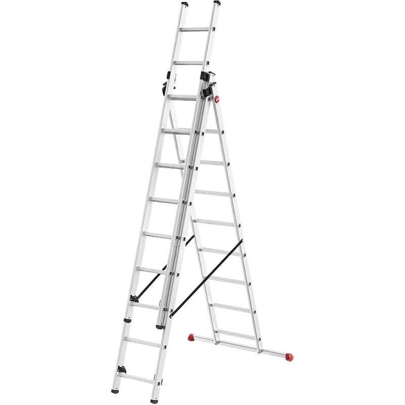 HAILO ProfiStep Combi alumīnija kāpnes 3x9