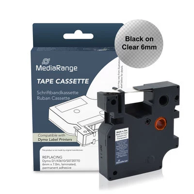 MediaRange plastmasas lentes kasetne, aizstāj Dymo