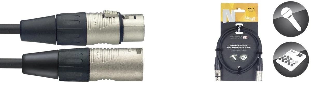 Stagg NMC20R 20m XLR mikrofona kabelis