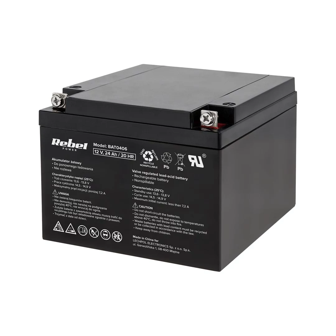 Rebel Gel akumulators 12V 24Ah VRLA