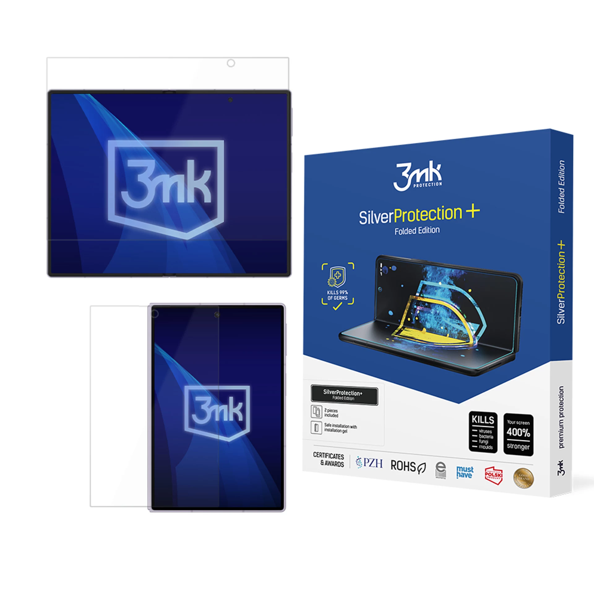 3MK SilverProtection+ Folded Edition pretmikrobu hidrogēla