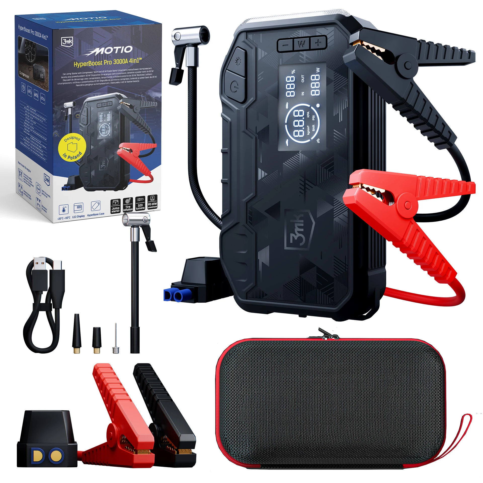 3MK Motio HyperBoost Pro 3000A 4-in-1