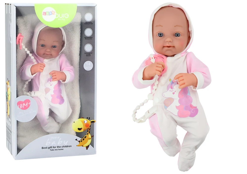 LEAN TOYS mazuļa lelle ar knupīti