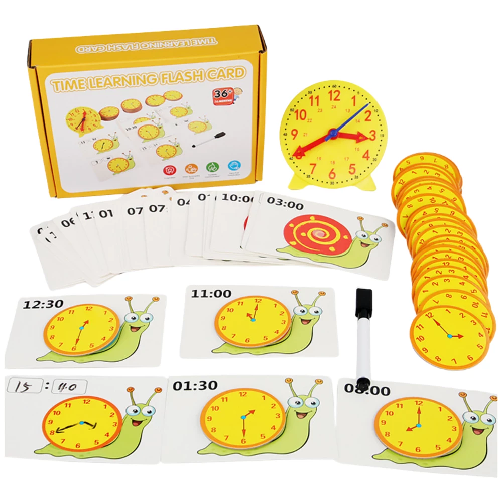 LEAN TOYS izglītojošs pulksteņa komplekts ar