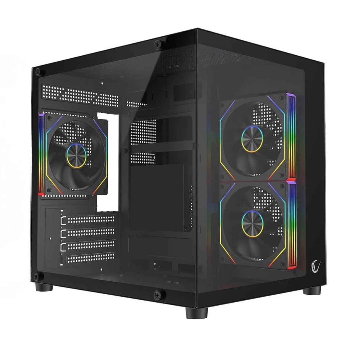 Rampage LUMID M-ATX korpuss ar 3x