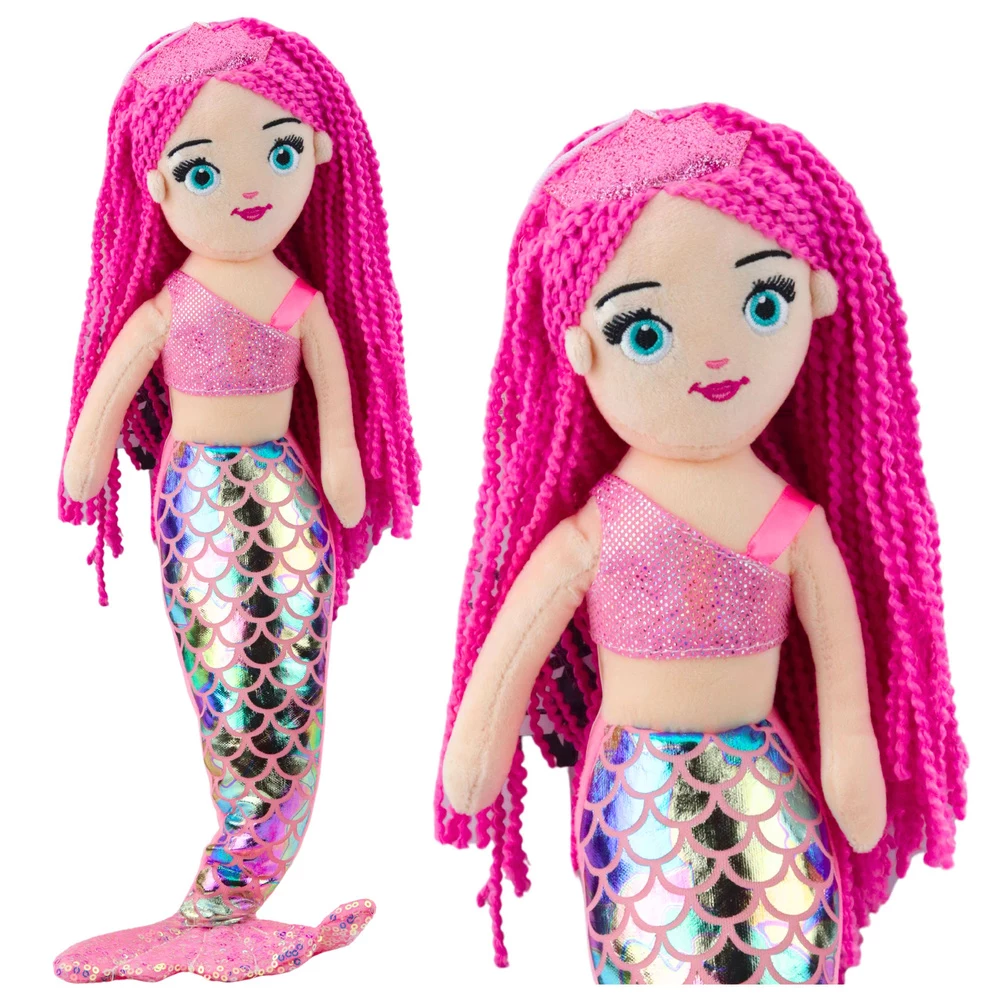 LEAN TOYS Plush Mermaid Cuddly Toy