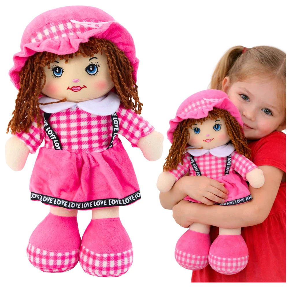 LEAN TOYS Lupatu lelle mīkstā rotaļlieta