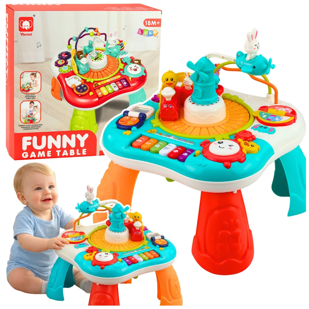 LEAN TOYS Izglītojošs galds interaktīvs mūzikas