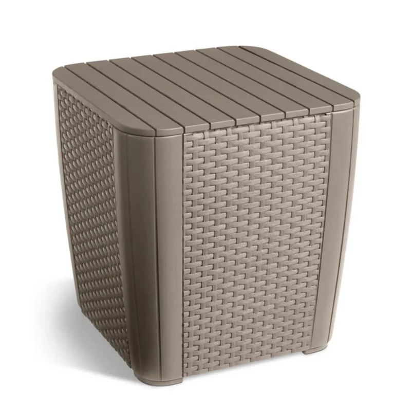 KETER Luzon Flat Wicker dārza galds/uzglabāšanas