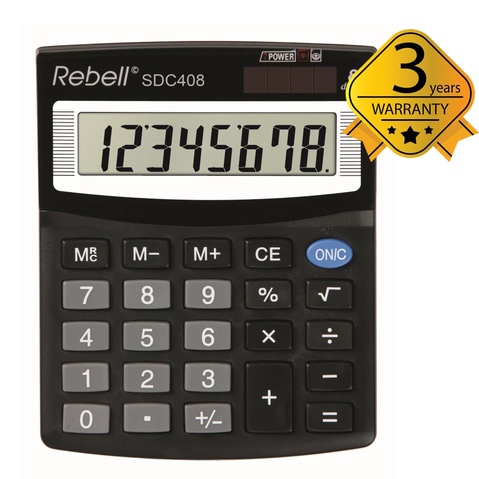 REBELL RE-SDC408 BX galda kalkulators, 12