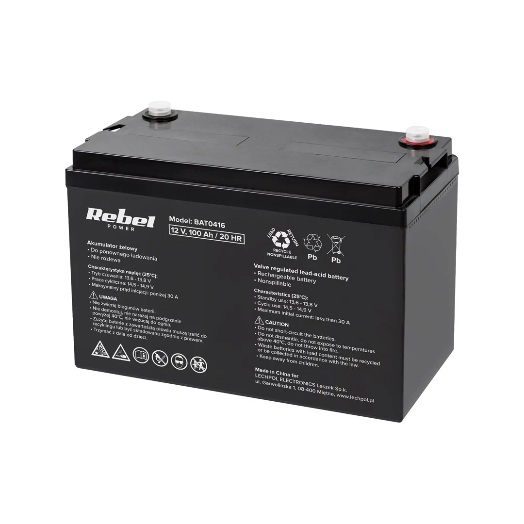 12V 100Ah Rebel Gel akumulators