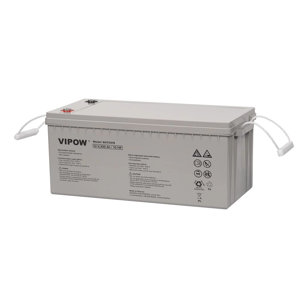 VIPOW BAT0419 12V 200Ah želejas akumulators