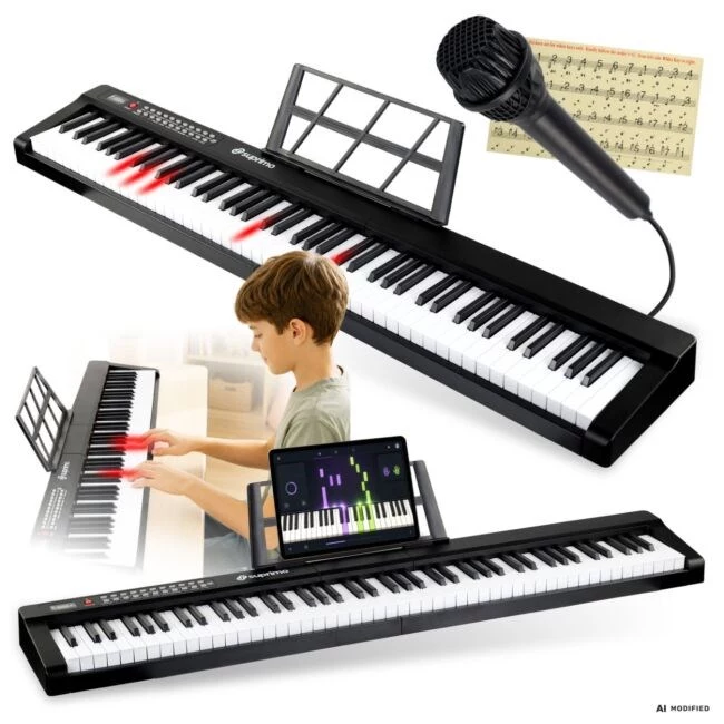 SUPRIMO P-881 BK digitālās klavieres, pārnēsājamas
