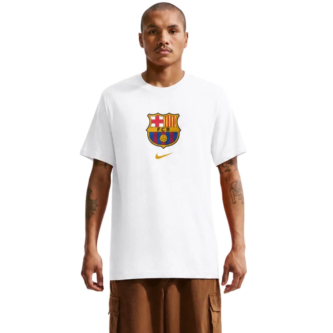 Nike FC Barcelona vīriešu balts T-krekls