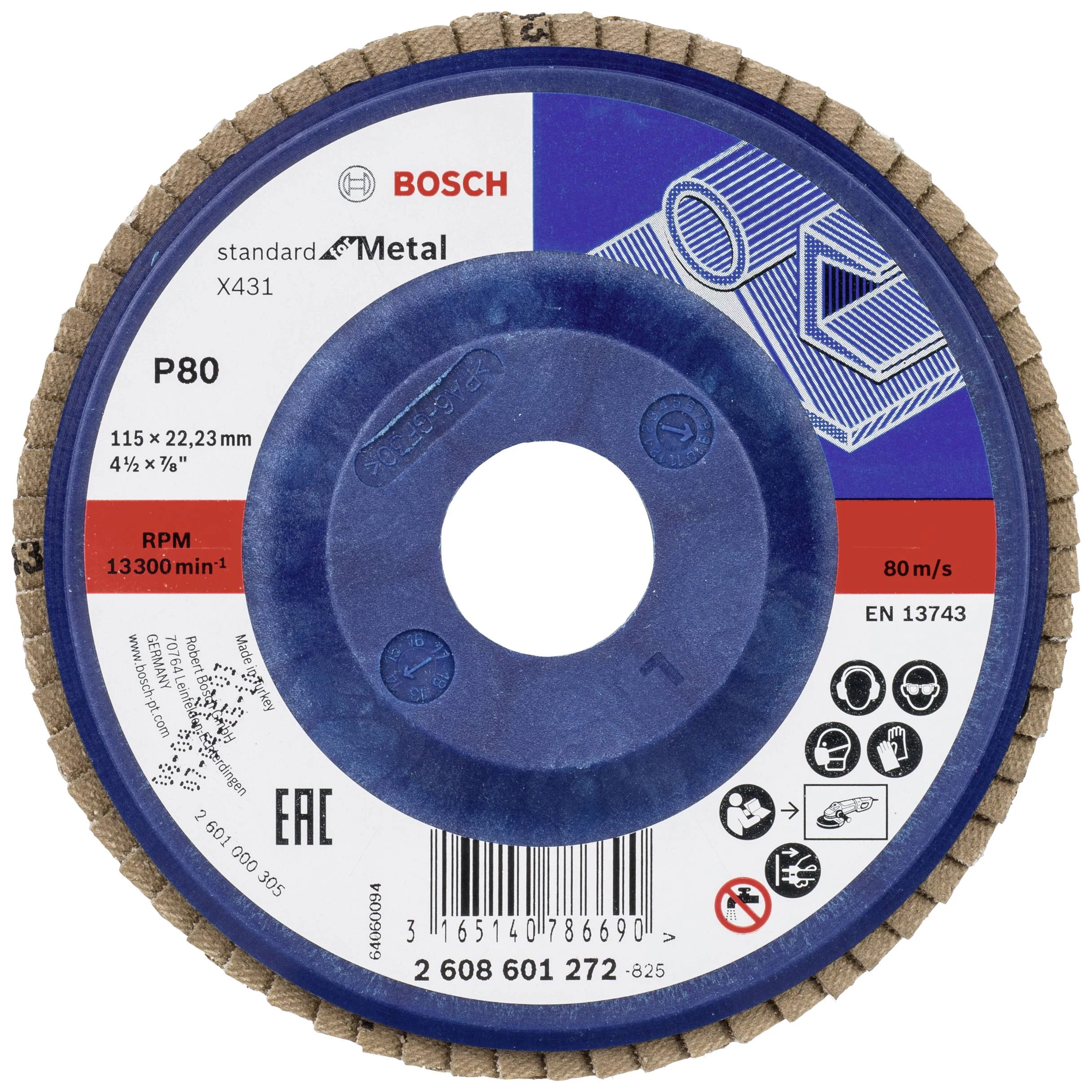 Bosch X431 Standard metāla slīpēšanas ziedlapa