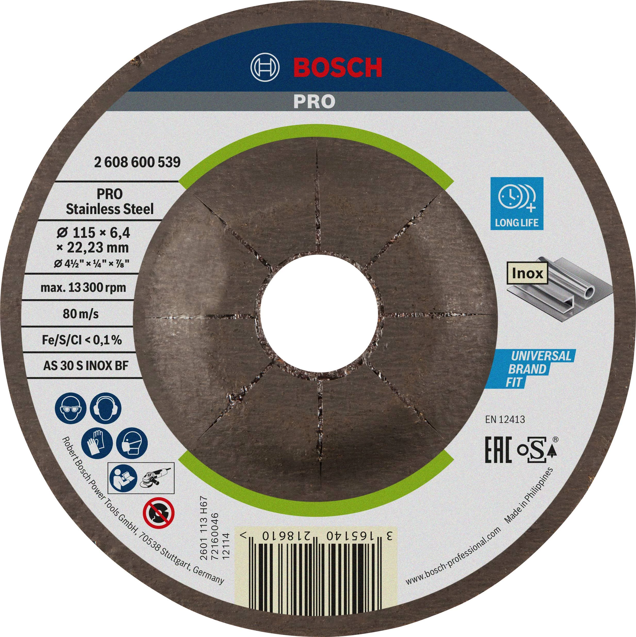 Bosch Accessories 2608600539 Iegremdētā centra slīpēšanas