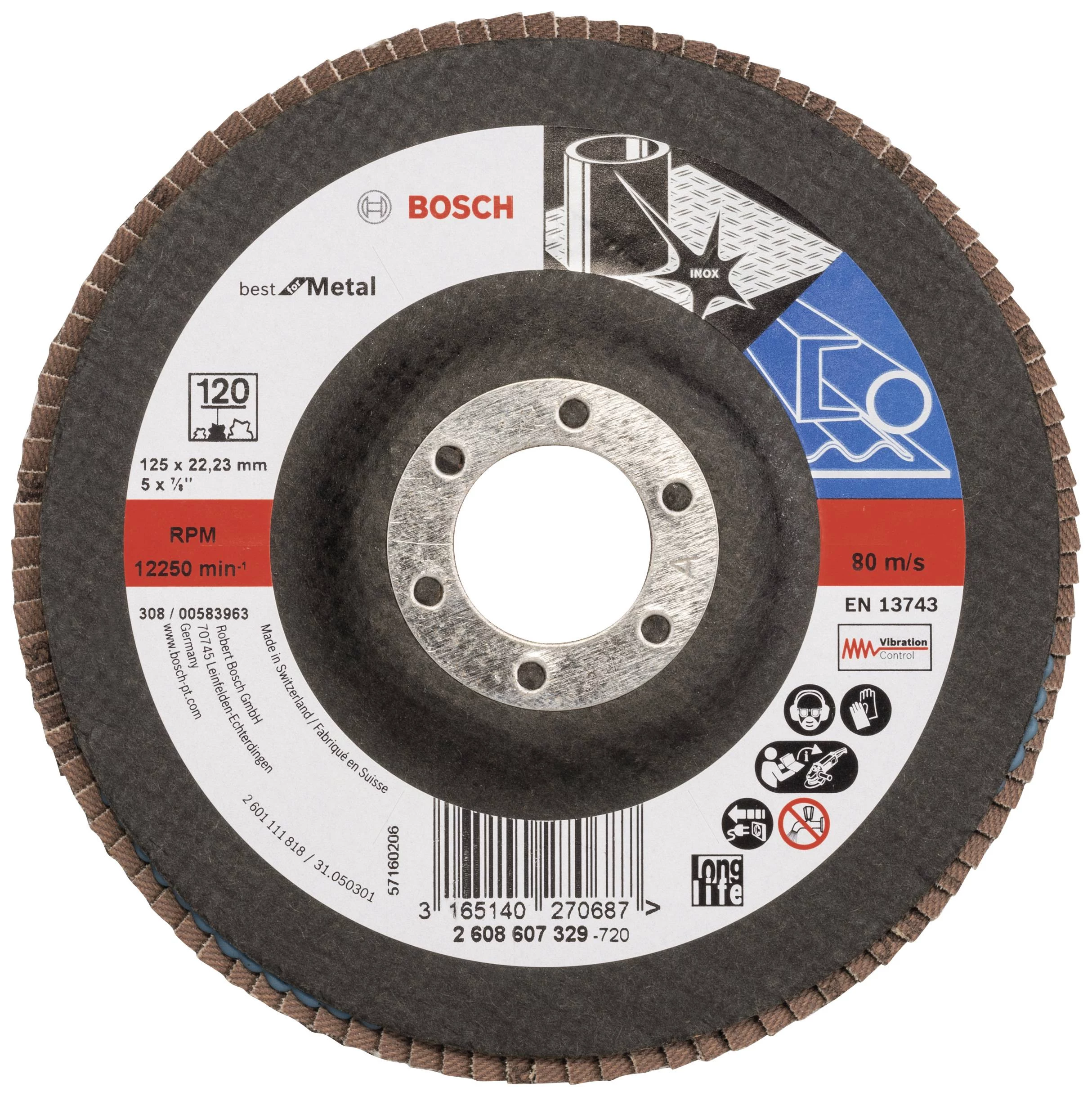 BOSCH X-LOCK leņķa slīpēšanas diski 125