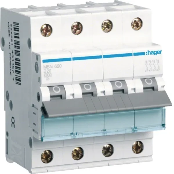 Hager MBN620 3P+N B-20A 6kA automātiskais