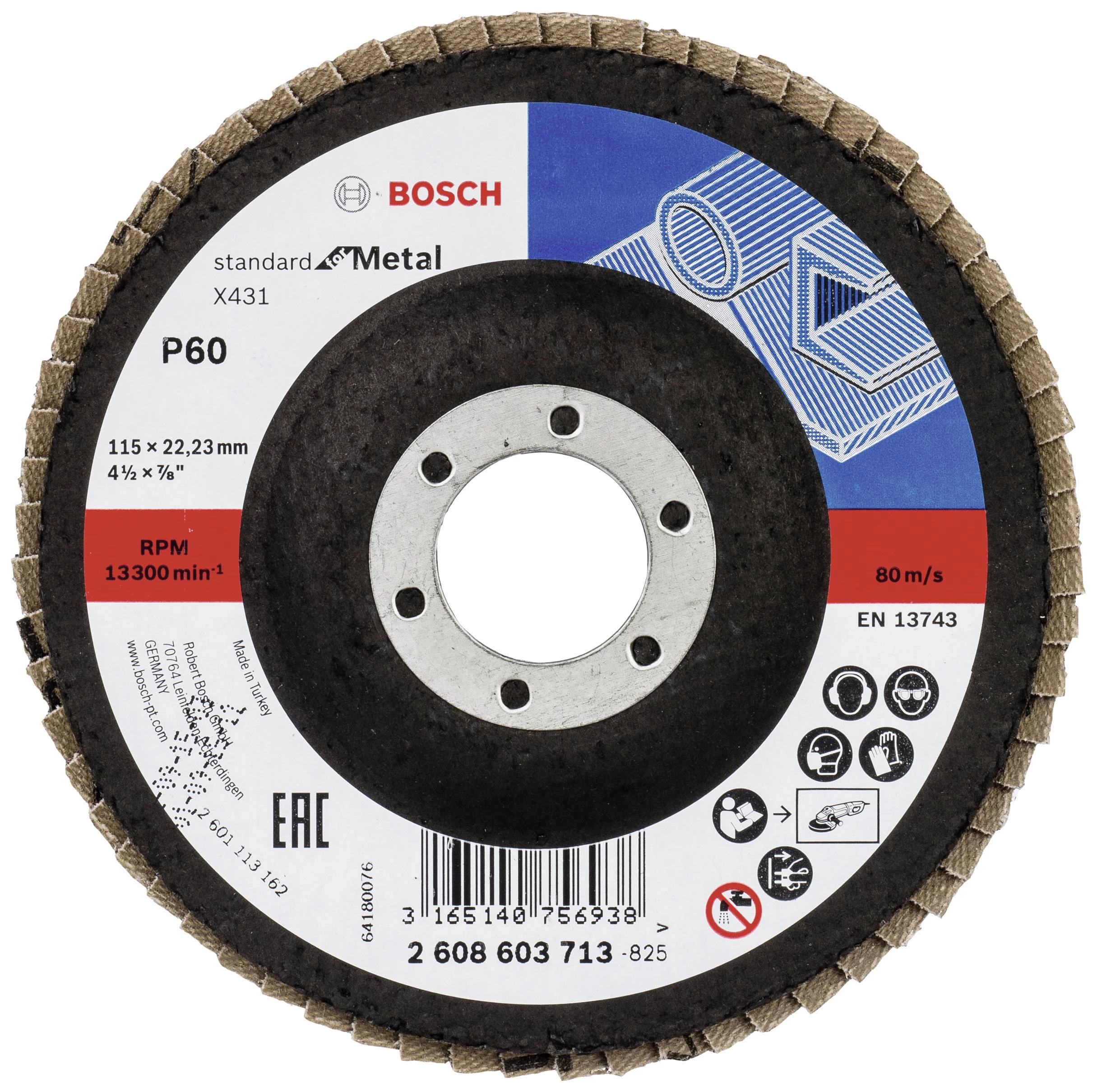 Bosch X431 Standard metāla slīpēšanas ziedlapa