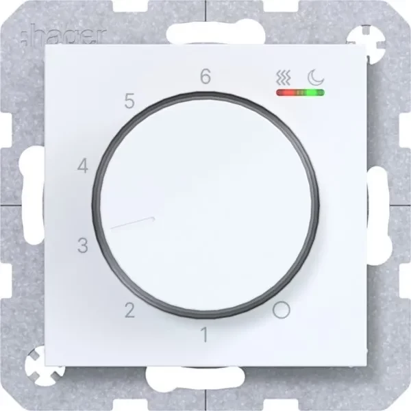 HAGER WAN5010WG telpas temperatūras regulators 230V