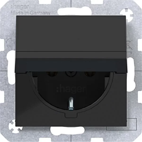 HAGER WAS1110BG virsapmetuma SCHUKO kontaktligzda ar