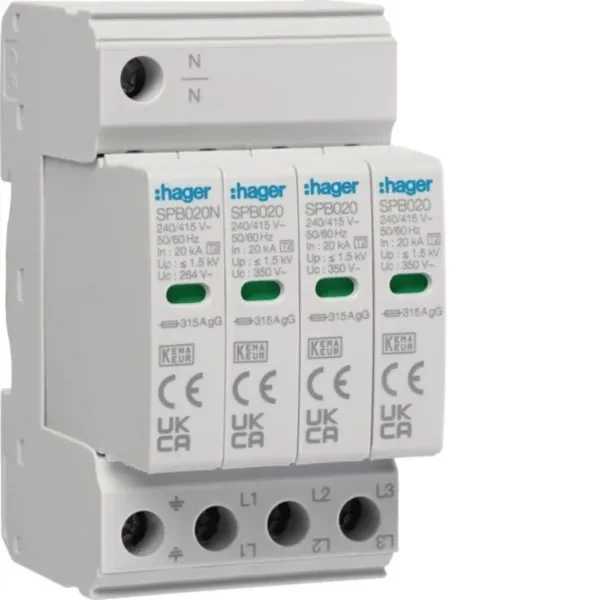 Hager SPB420 2. tipa pārsprieguma aizsargs