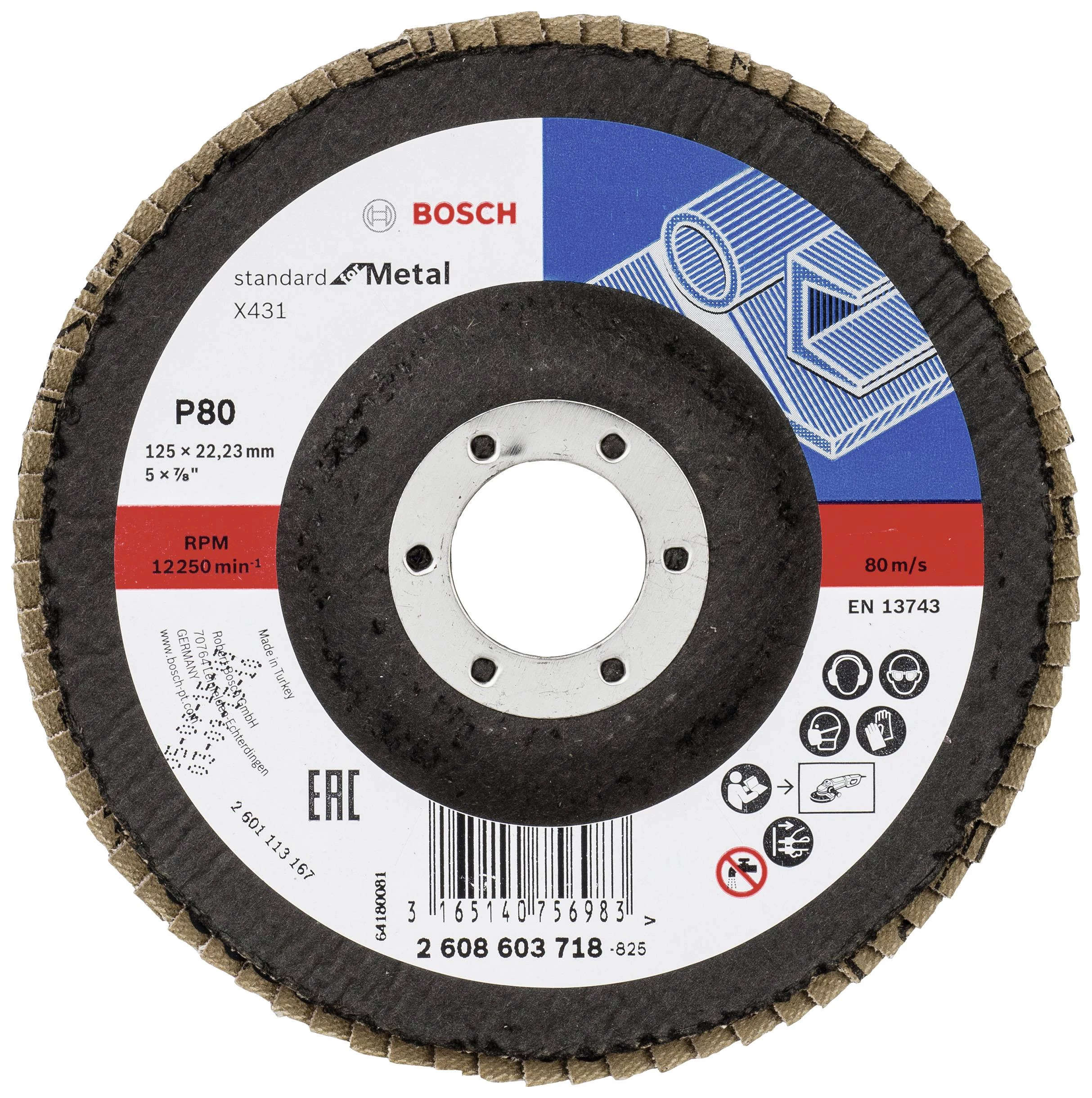 Bosch X431 Standard slīpēšanas ziedlapa metālam