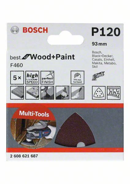 Bosch 2608621688 Delta slīppapīrs, graudainība 180