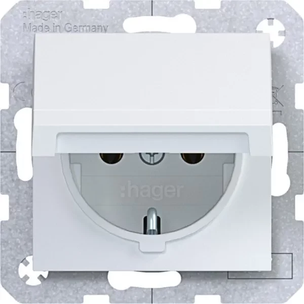 Hager WAS1110WM SCHUKO kontaktligzda ar pašverdošu