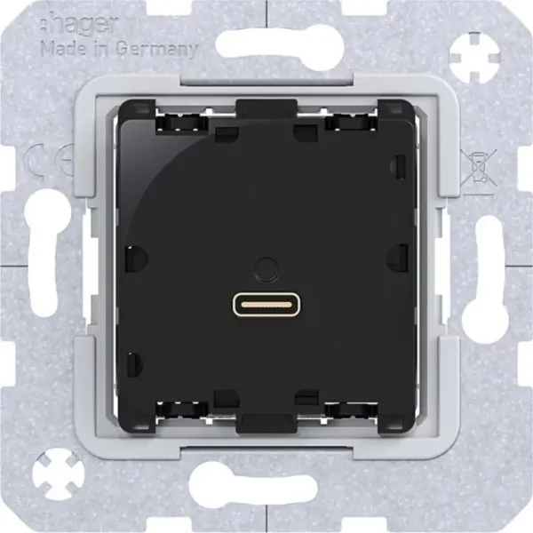 HAGER WAS4154 USB-C Power Delivery uzlādes