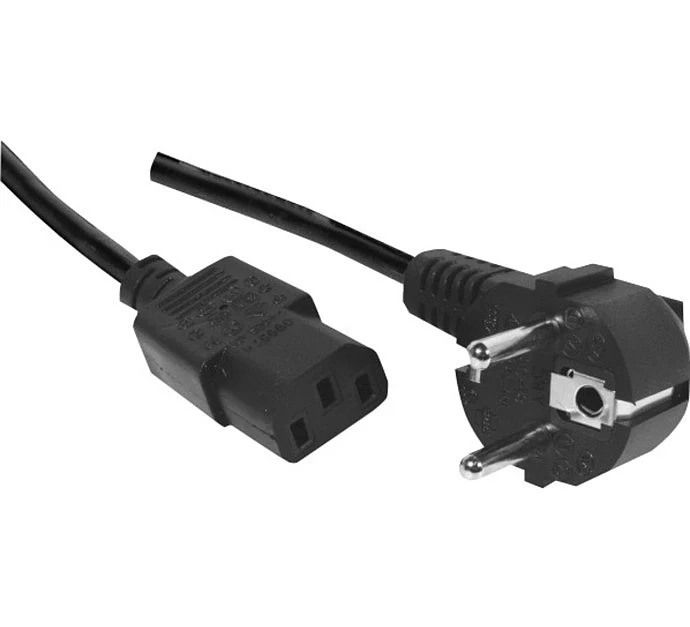 Exertis Connect strāvas kabelis, leņķa Schuko