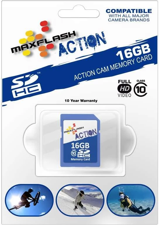 MEMORYSOLUTION MAXFLASH 8GB Action SDHC atmiņas