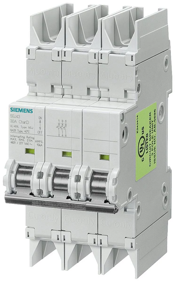 Siemens SENTRON 5SJ4 3-polige miniatūras automātiskais