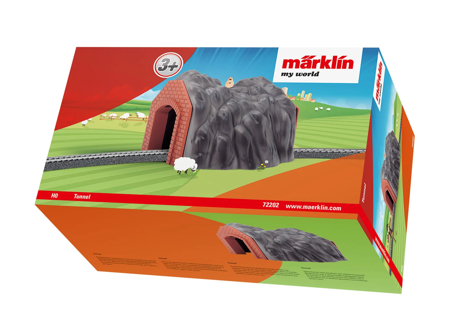 Märklin H0 vienceļa tunelis ar detalizētu