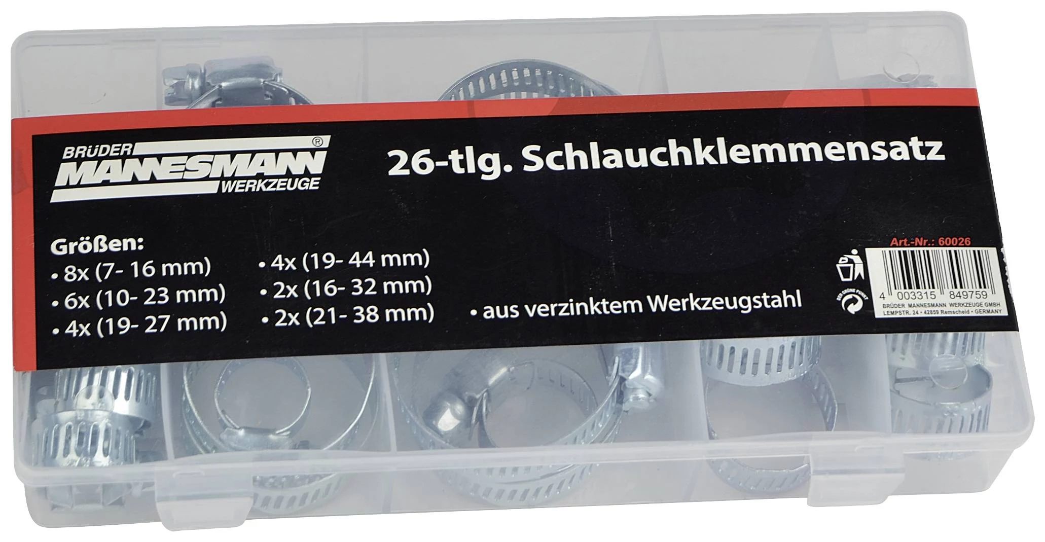 Brüder Mannesmann šļūteņu skavu komplekts M60026