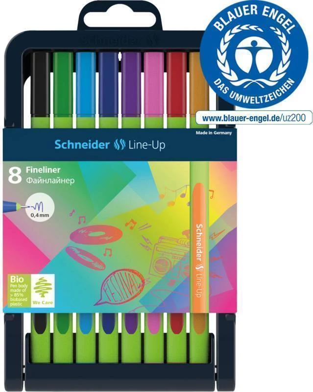 Schneider Line-Up Fineliner melns 0,4