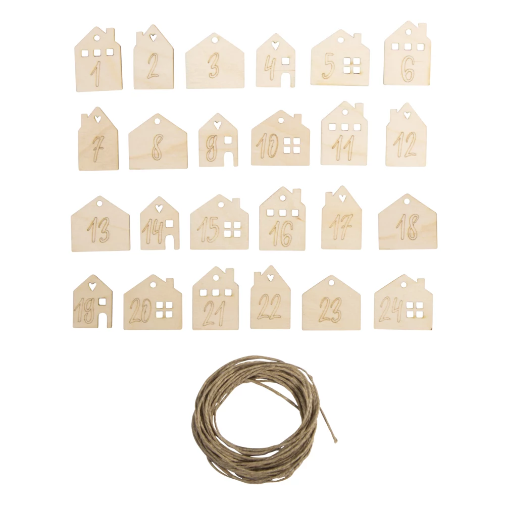 Rayher Advent Calendar Numbers Wood 1-24