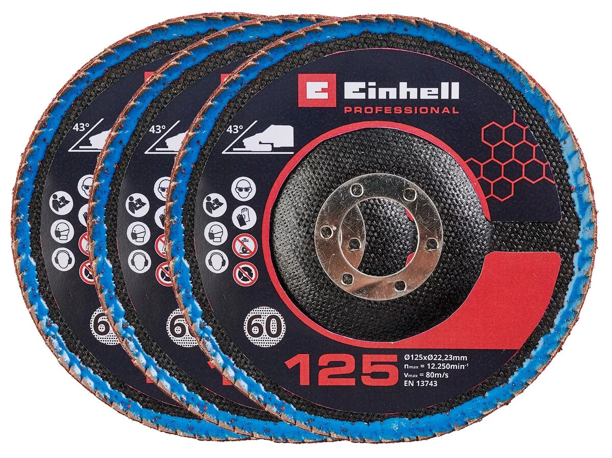 Einhell leņķa slīpmašīnas piederumi 3x 125