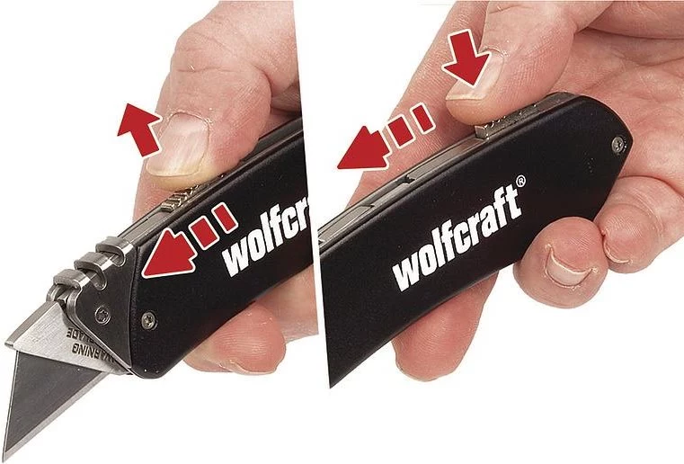Wolfcraft 4124000 alumīnija salokāmais nazis ar
