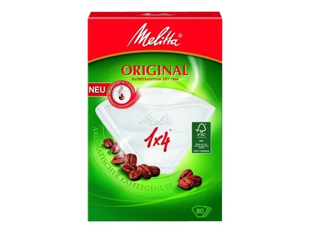 Melitta Original papīra filtri 1x4 balti
