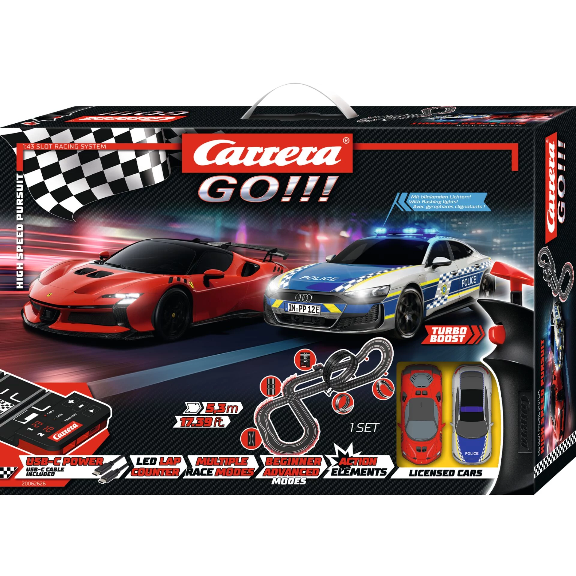 Carrera GO!!! High Speed Pursuit elektrisko