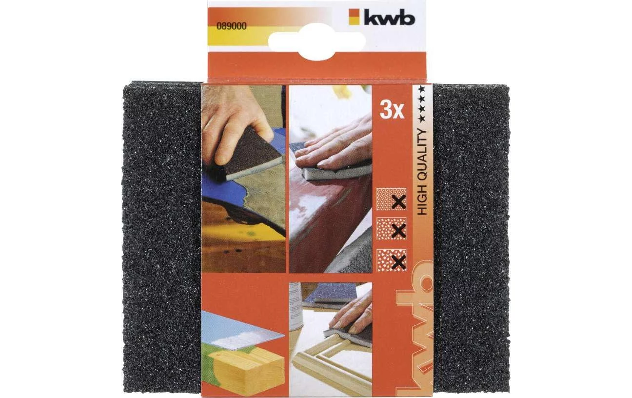Kwb 89000 slīpēšanas sūkļu komplekts, smalka