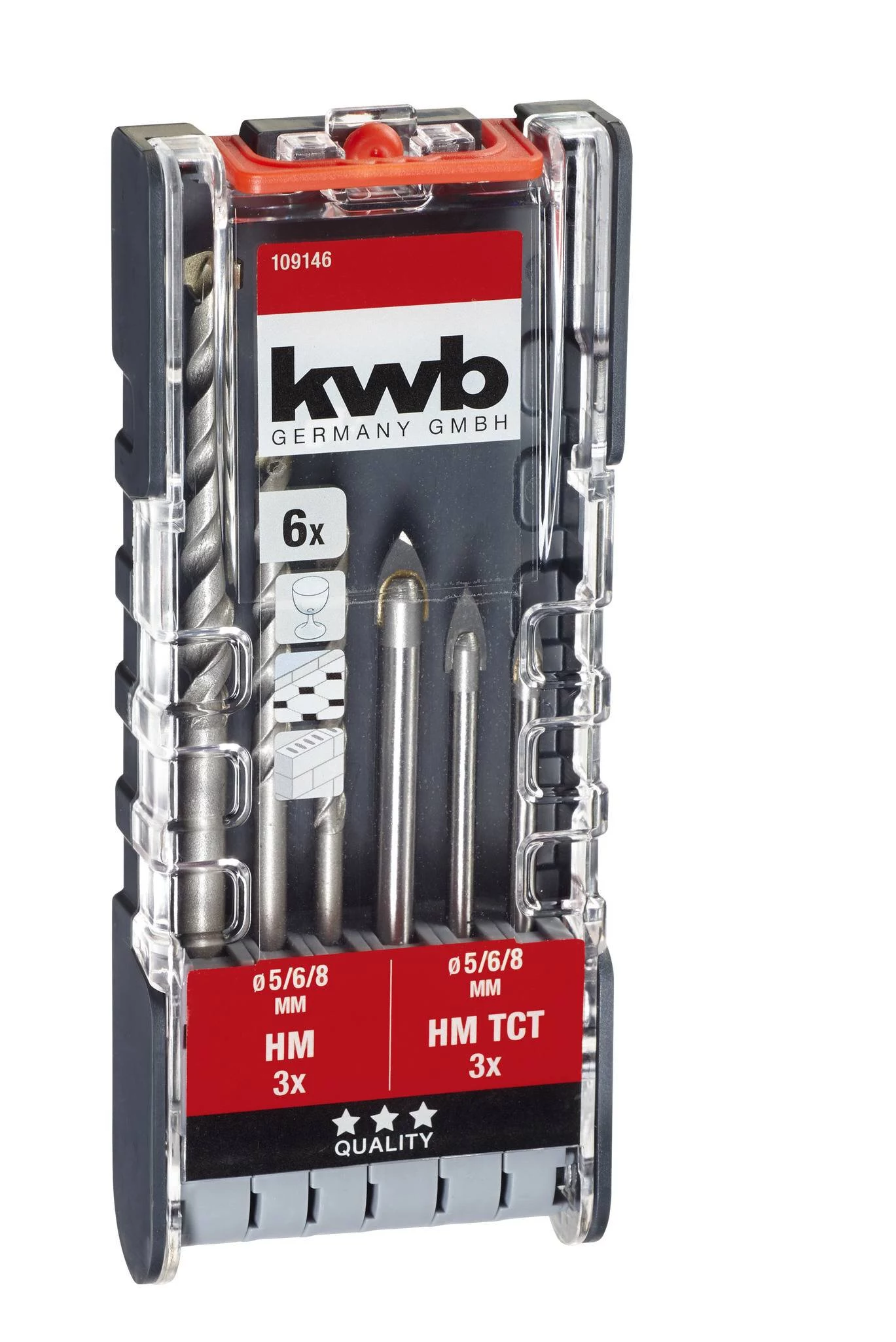 Kwb 109146 Stikla urbju komplekts, 6