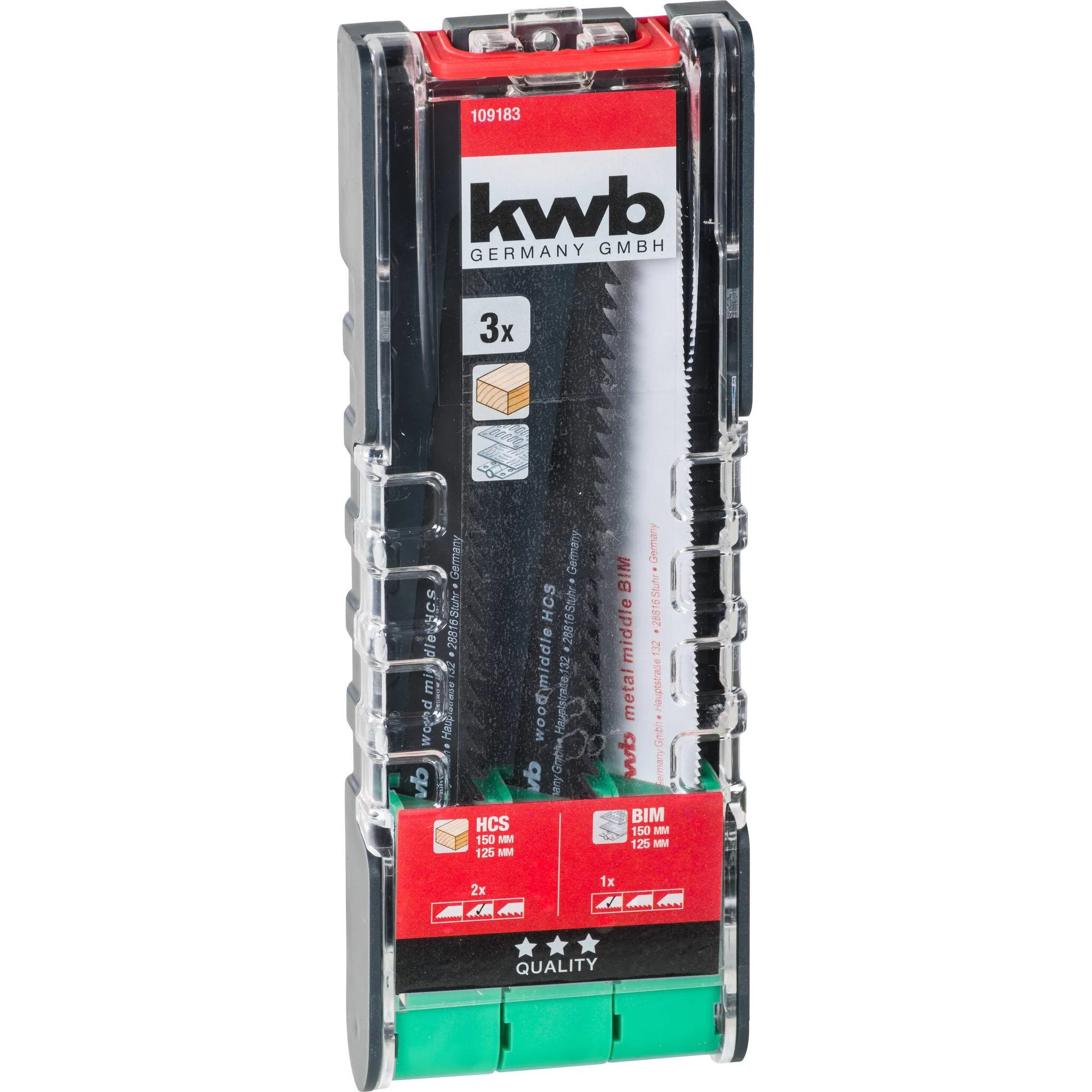 Kwb 109183 zāģa asmeņu komplekts atsitiena