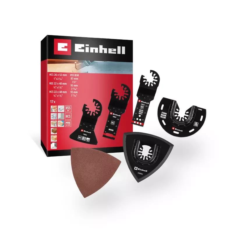 Einhell 708117 17 daļu bimetāla daudzfunkcionālo