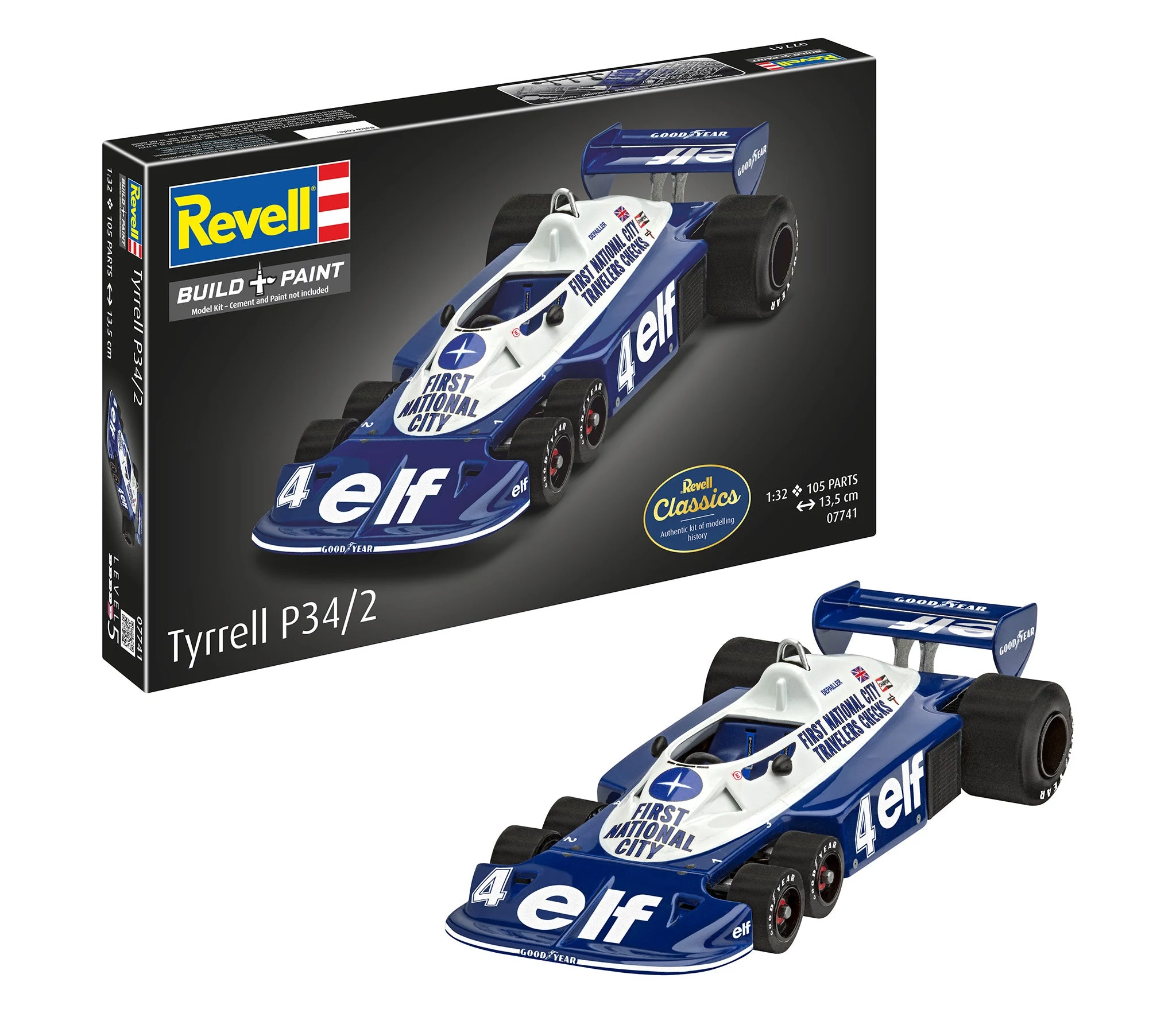 Revell 07741 Tyrrell P34/2, 1:32 plastmasas