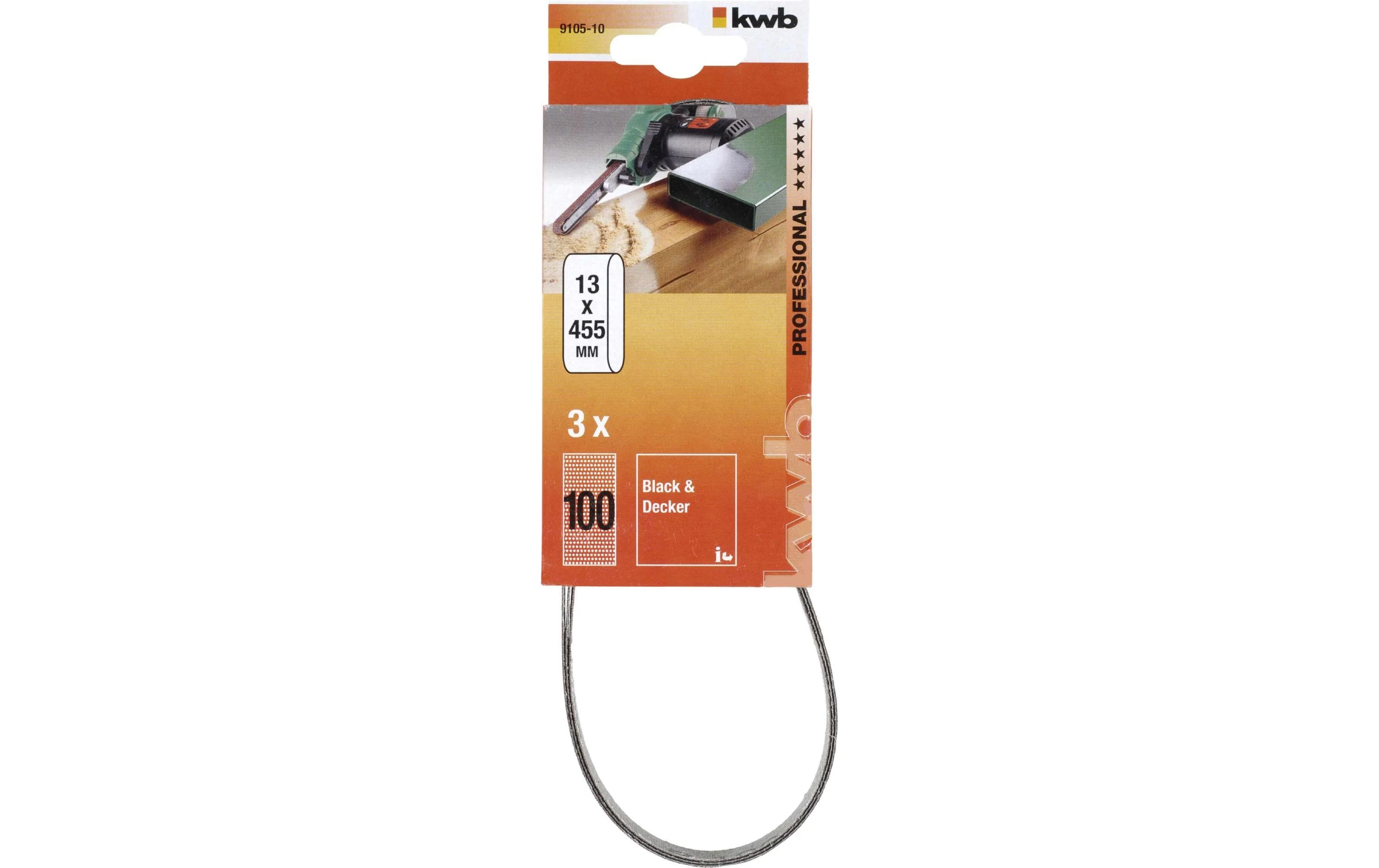 KWB 910510 slīpēšanas lentu komplekts, 100