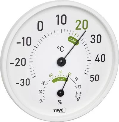 TFA Dostmann digitālais termo-higrometrs balts 45