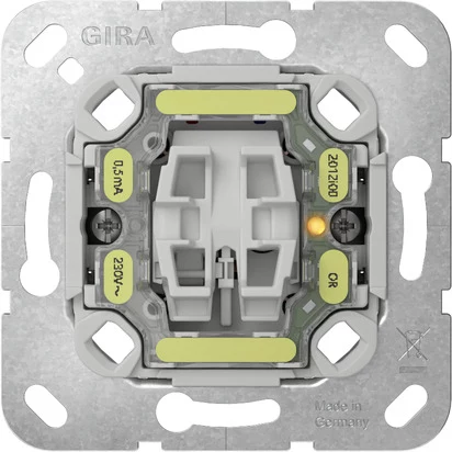 GIRA 313600 spiedpoga ar sarkanu LED