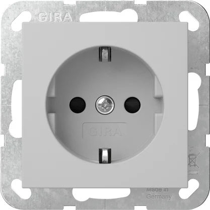 Gira 4453015 SCHUKO kontaktligzda ar atlokāmu